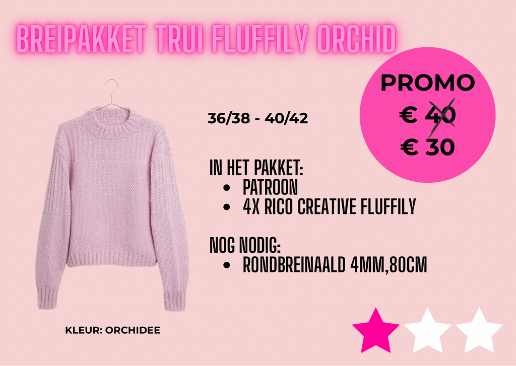 Breipakket Trui Fluffily Orchid 36/38 - 40/42