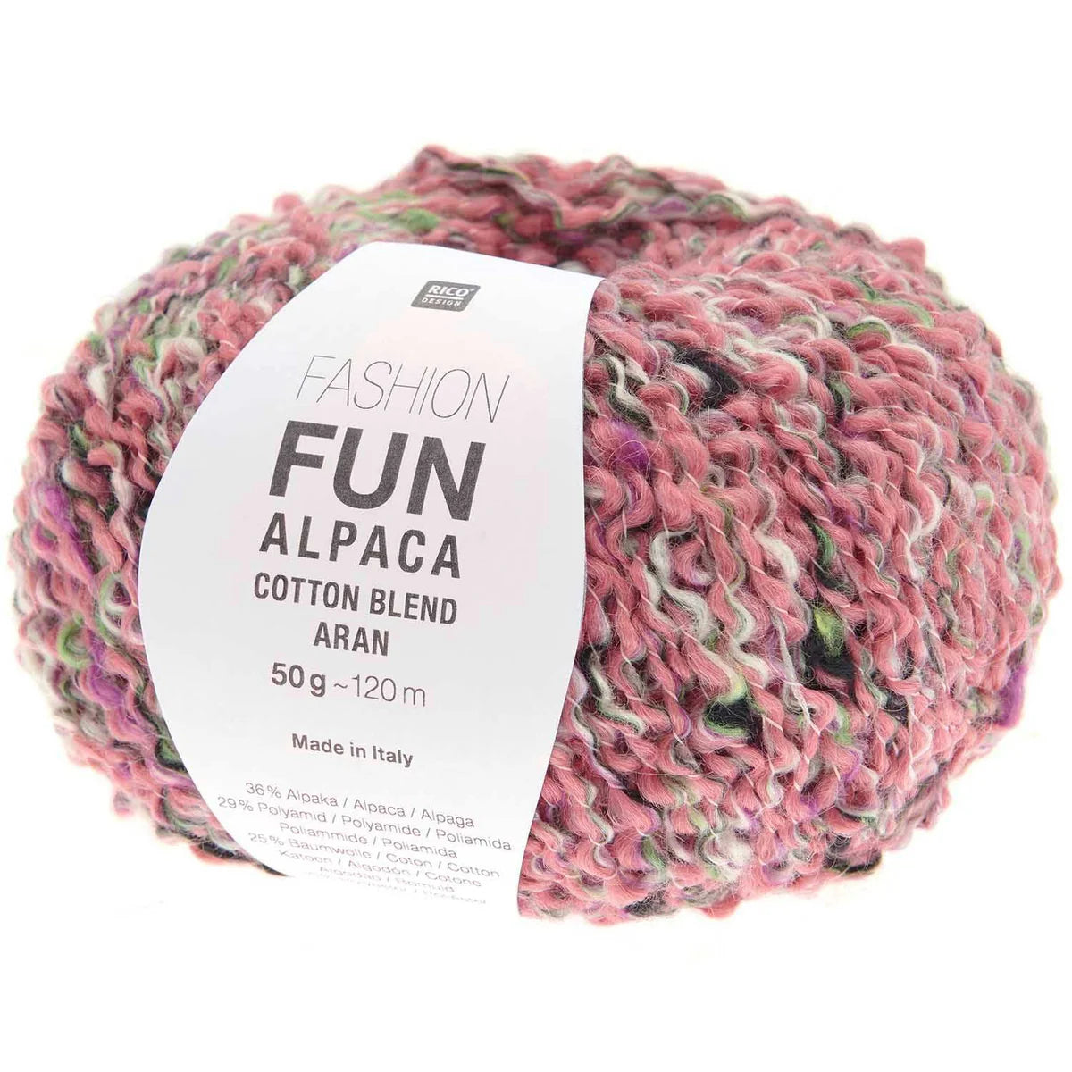 Fashion Fun Alpaca Cotton Blend aran - multicolor pink