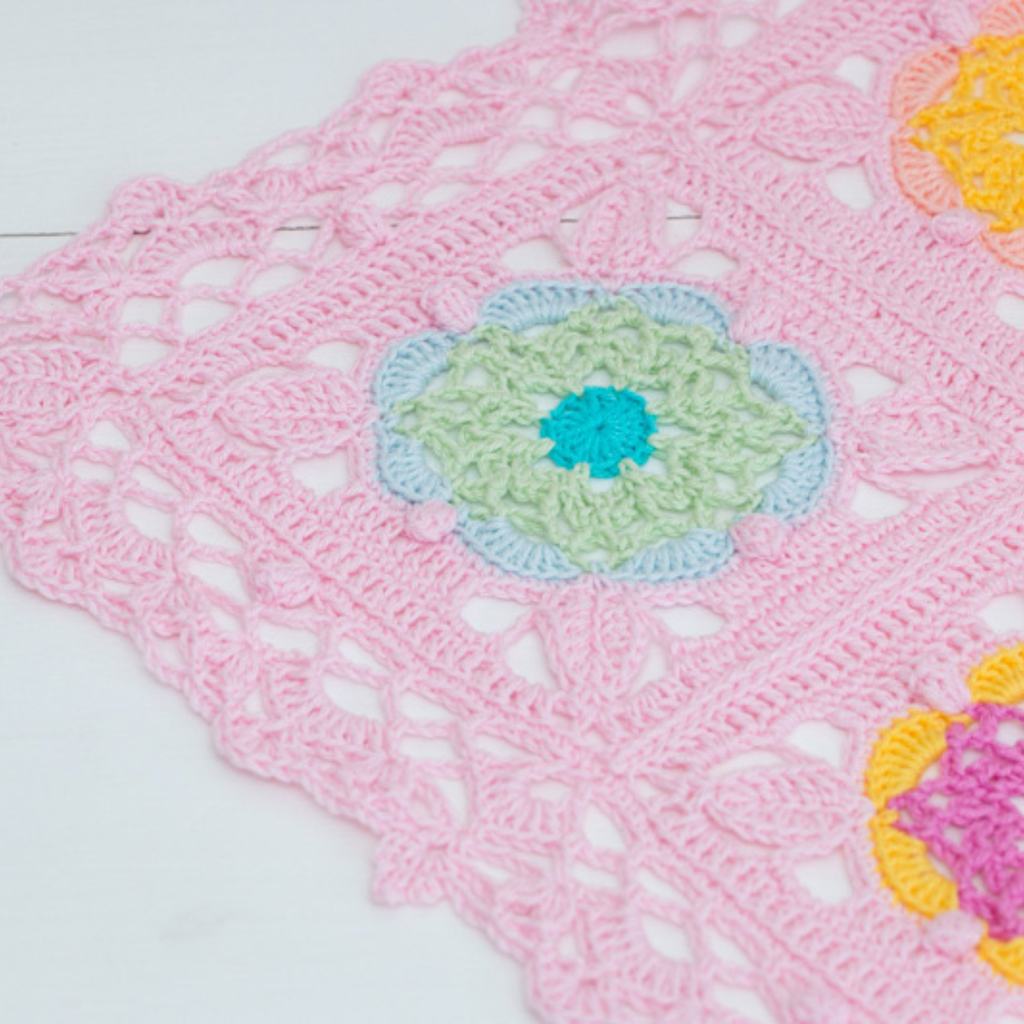 Haakpakket Durable Coaster Square Deken - roze