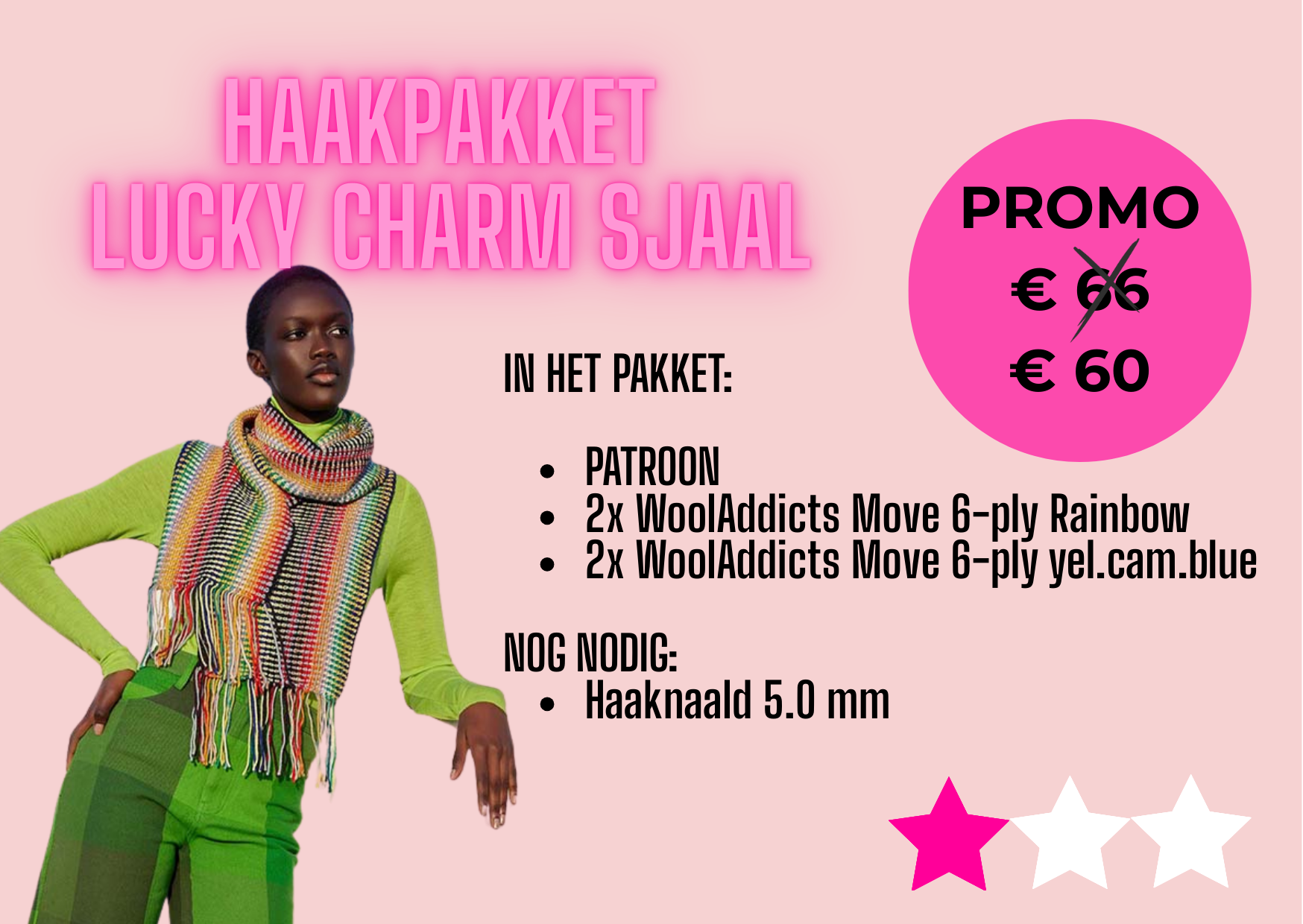 Haakpakket Lucky Charm Sjaal