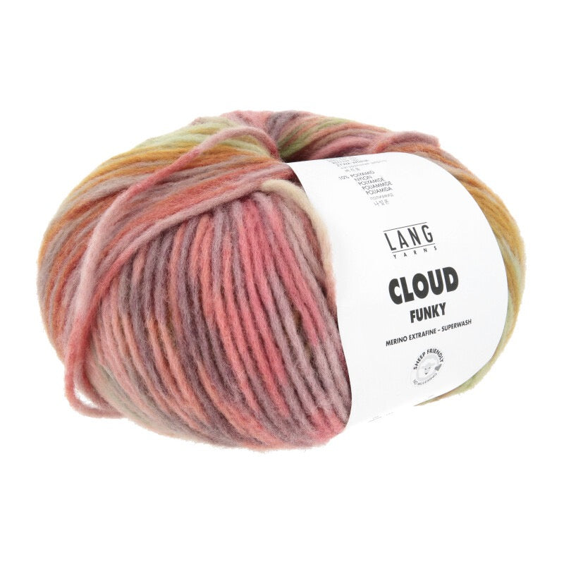 Lang Yarns - CLOUD FUNKY - brick/eggplant/ivy/rose - 1077.0024