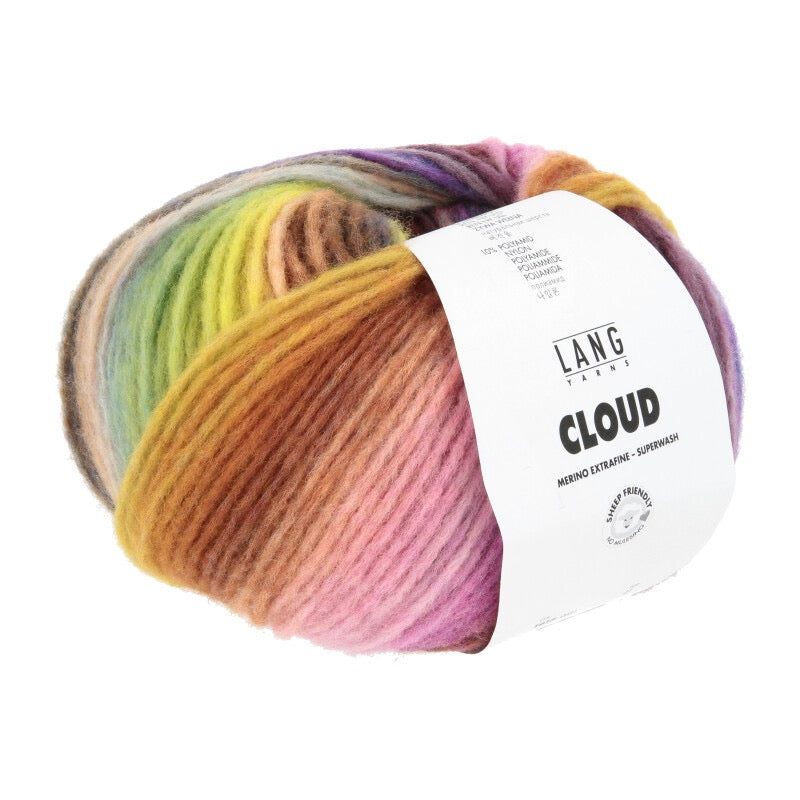Lang Yarns - CLOUD - orange/navy/yellow/plum - 1077.0031
