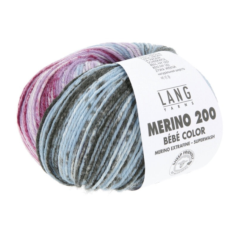 Lang Yarns - Merino 200 Color - blue/violet/plum - 155.0606