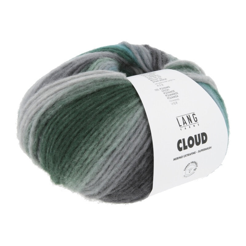 Lang Yarns - CLOUD - turquoise/grey/black/green - 1077.0030