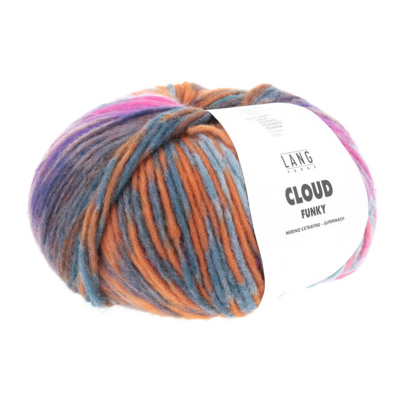 Lang Yarns - CLOUD FUNKY - hot pink/ocean/orange/petrol - 1077.0025