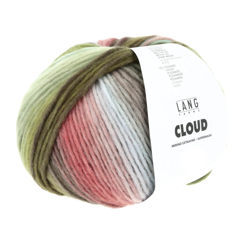 Lang Yarns - CLOUD - green/olive/light blue/red - 1077.0020