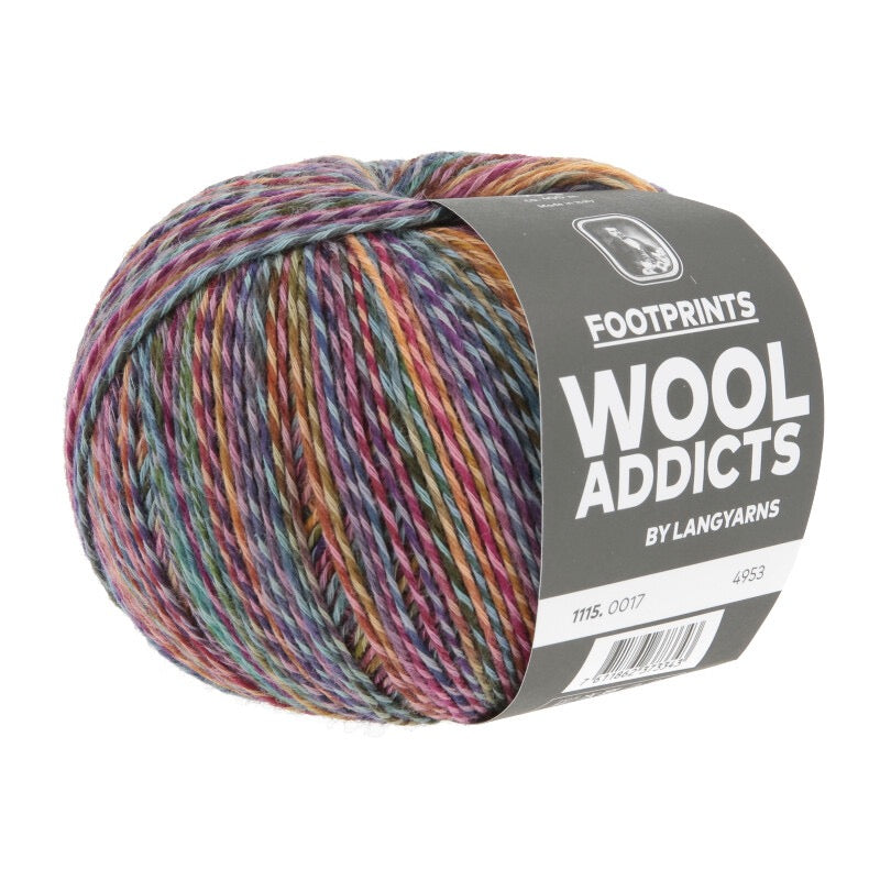 WoolAddicts - FOOTPRINTS - berry/green/blue - 1115.0017
