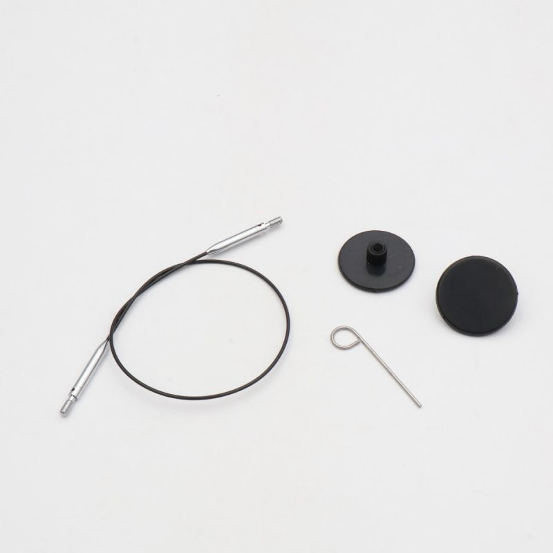 KnitPro Thin & Flex kabel met connector zwart