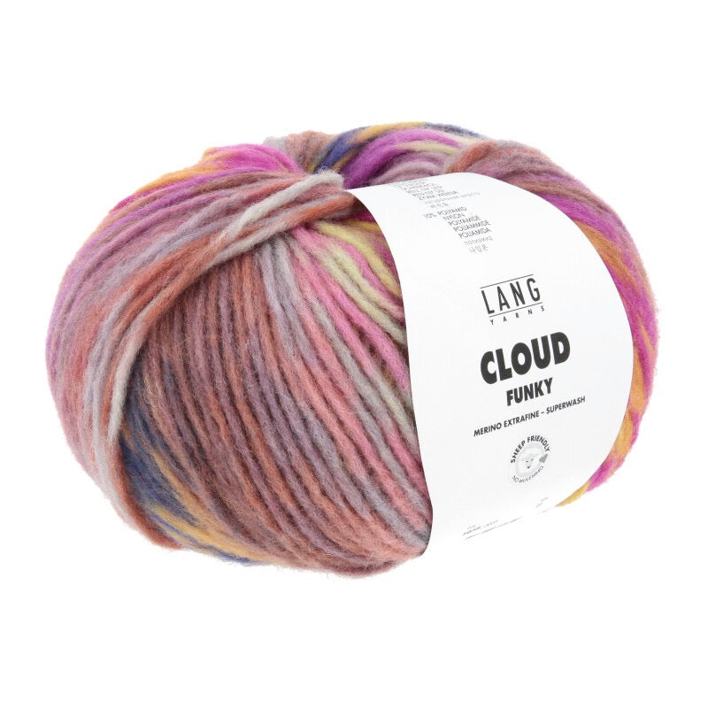 Lang Yarns - CLOUD FUNKY - melon/marine/yellow/mauve - 1077.0023