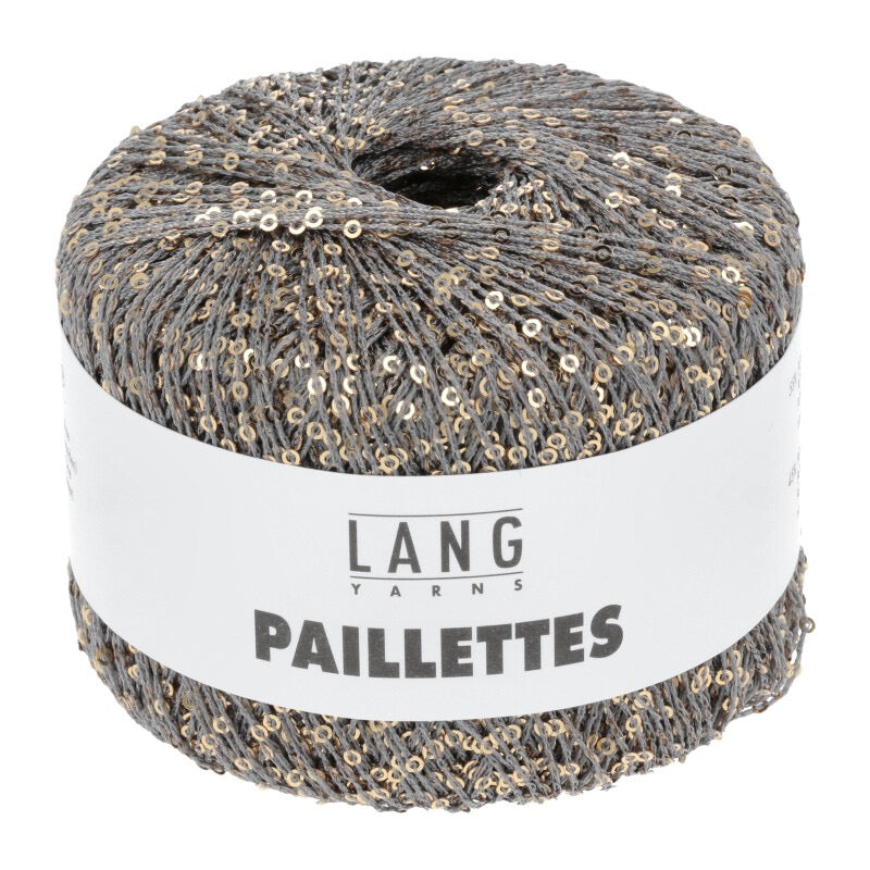 Lang Yarns - PAILLETTES - grey/gold - 39.0003