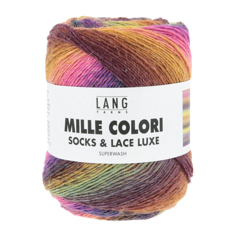 Lang Yarns - Mille Colori Socks & Lace Luxe - hot pin - 859.0220