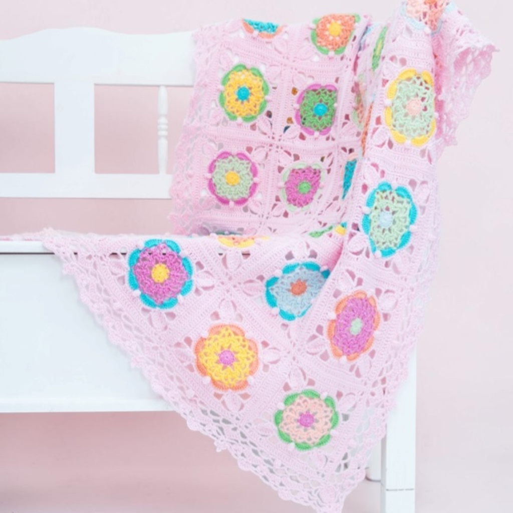 Haakpakket Durable Coaster Square Deken - roze