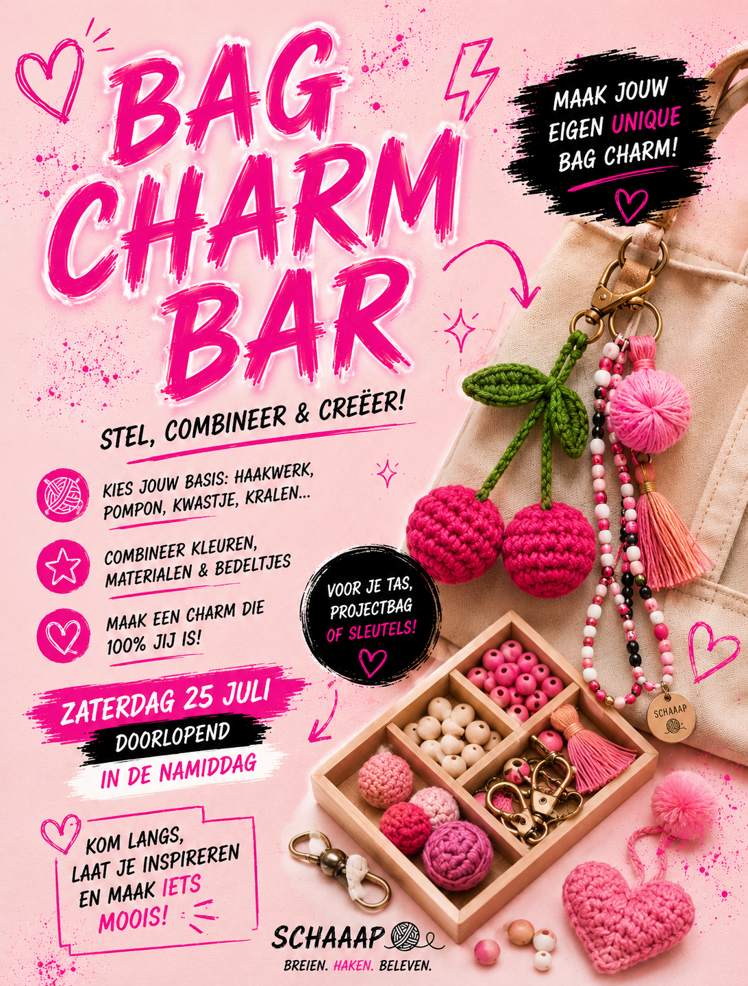 25/07/2026 - Bag Charm Bar 🍀🤍