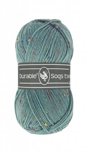 Durable - Soqs Tweed - vintage green - 2234