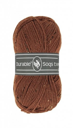 Durable - Soqs Tweed - bombay brown - 417