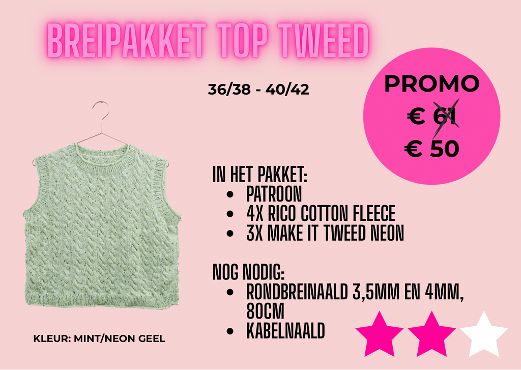 Breipakket Top Tweed 36/38 - 40/42