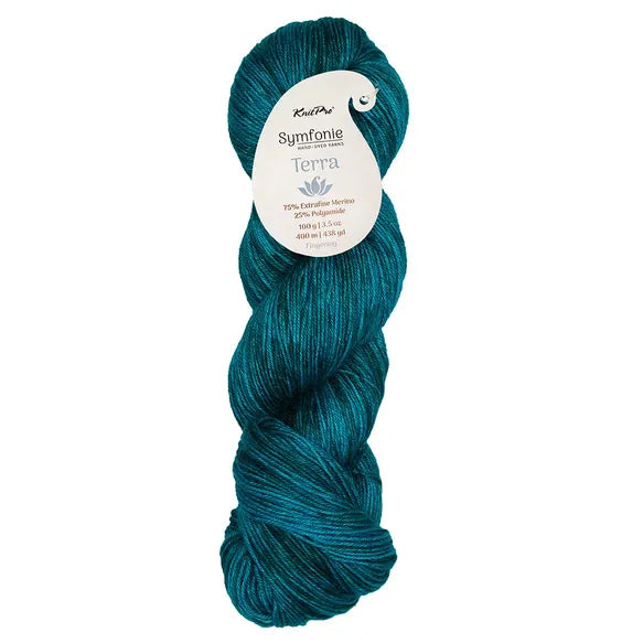 Symfonie Yarns - Terra - Solid - peacock green - SS2014
