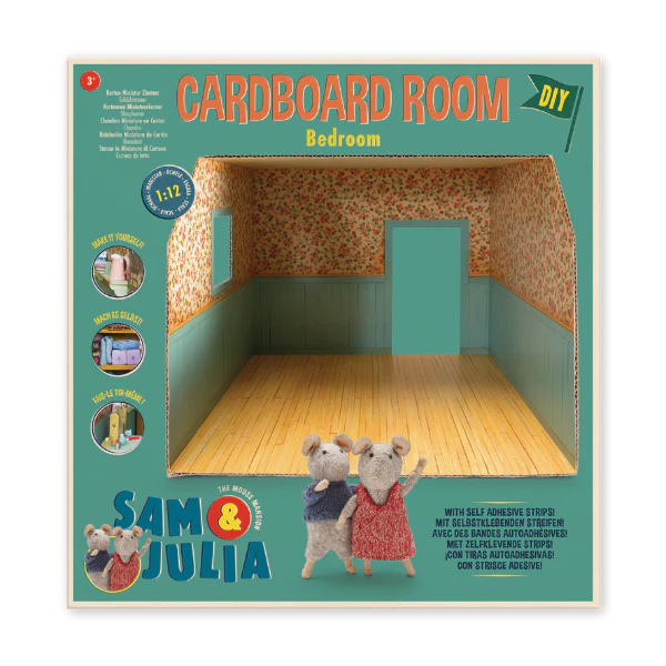 Sam & Julia - Het Muizenhuis - Kartonnen Miniatuur Slaapkamer