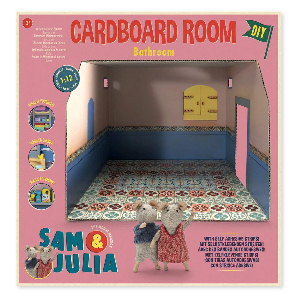 Sam & Julia - Het Muizenhuis - Kartonnen Miniatuur Badkamer