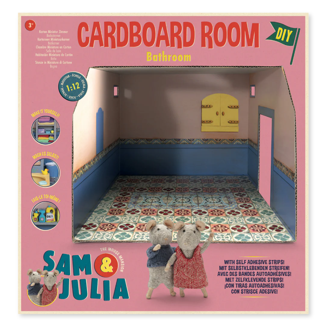 Sam & Julia - Het Muizenhuis - Kartonnen Miniatuur Badkamer