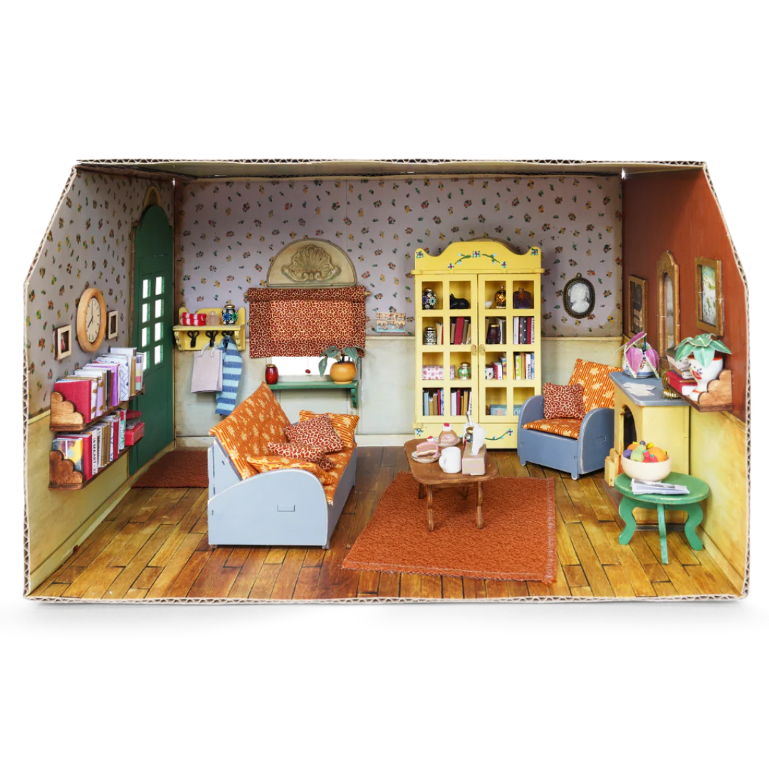 Sam & Julia - Het Muizenhuis - Kartonnen Miniatuur Woonkamer