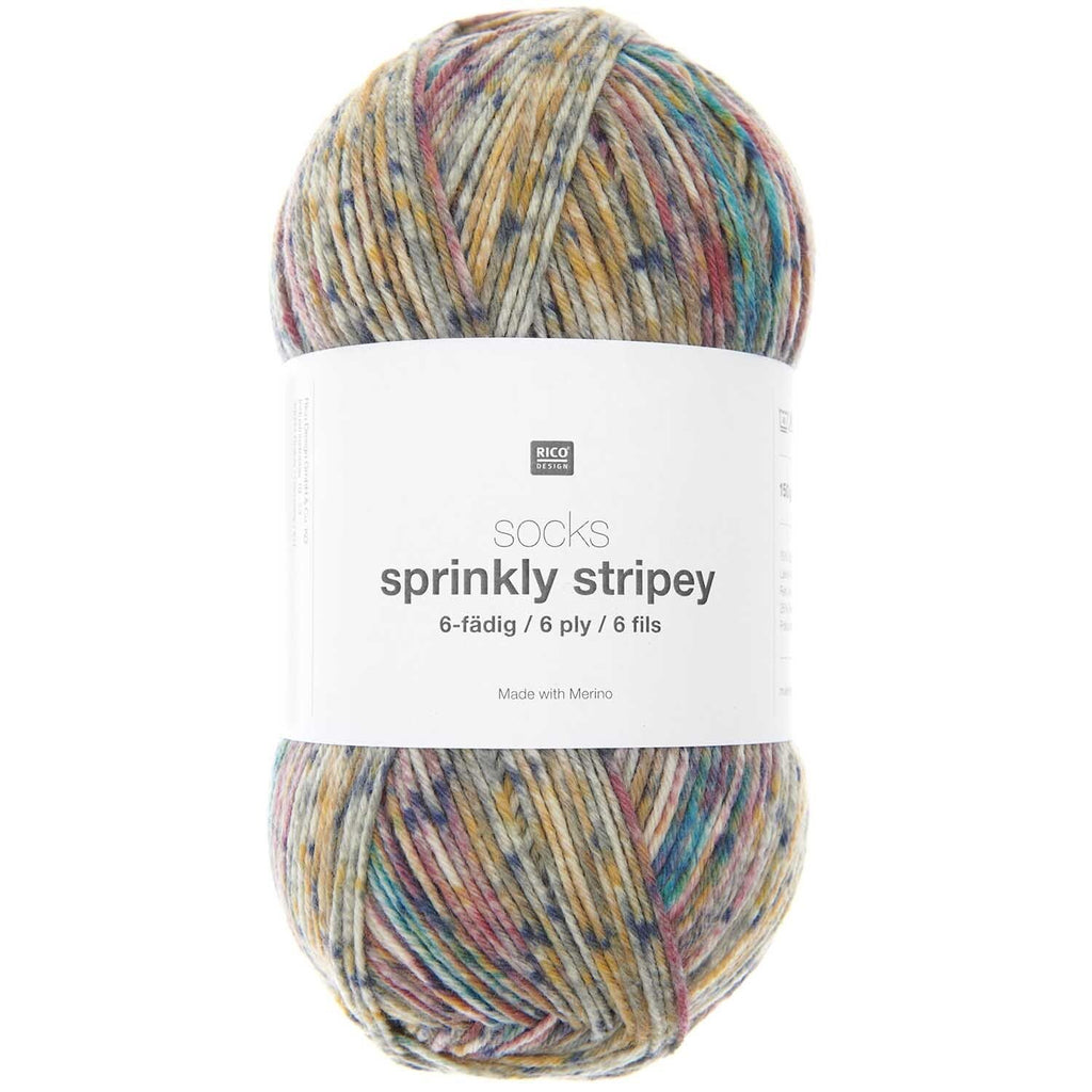 Rico - Socks Sprinkly Stripey 6-ply - berries
