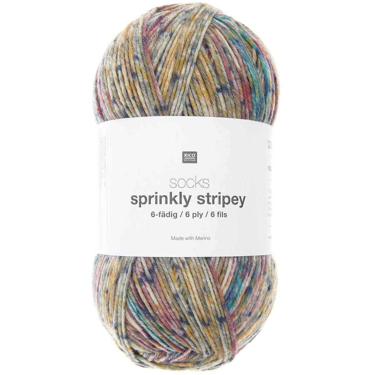 Rico - Socks Sprinkly Stripey 6-ply - berries