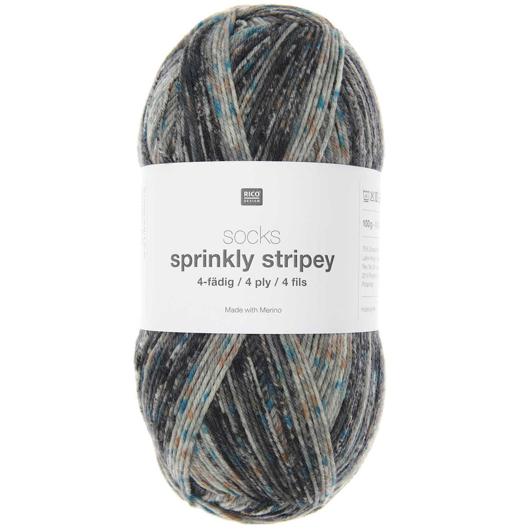 Rico - Socks Sprinkly Stripey 6-ply - clouds