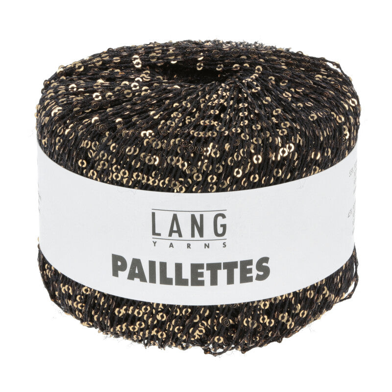 Lang Yarns - PAILLETTES - antraciet/gold - 39.0070