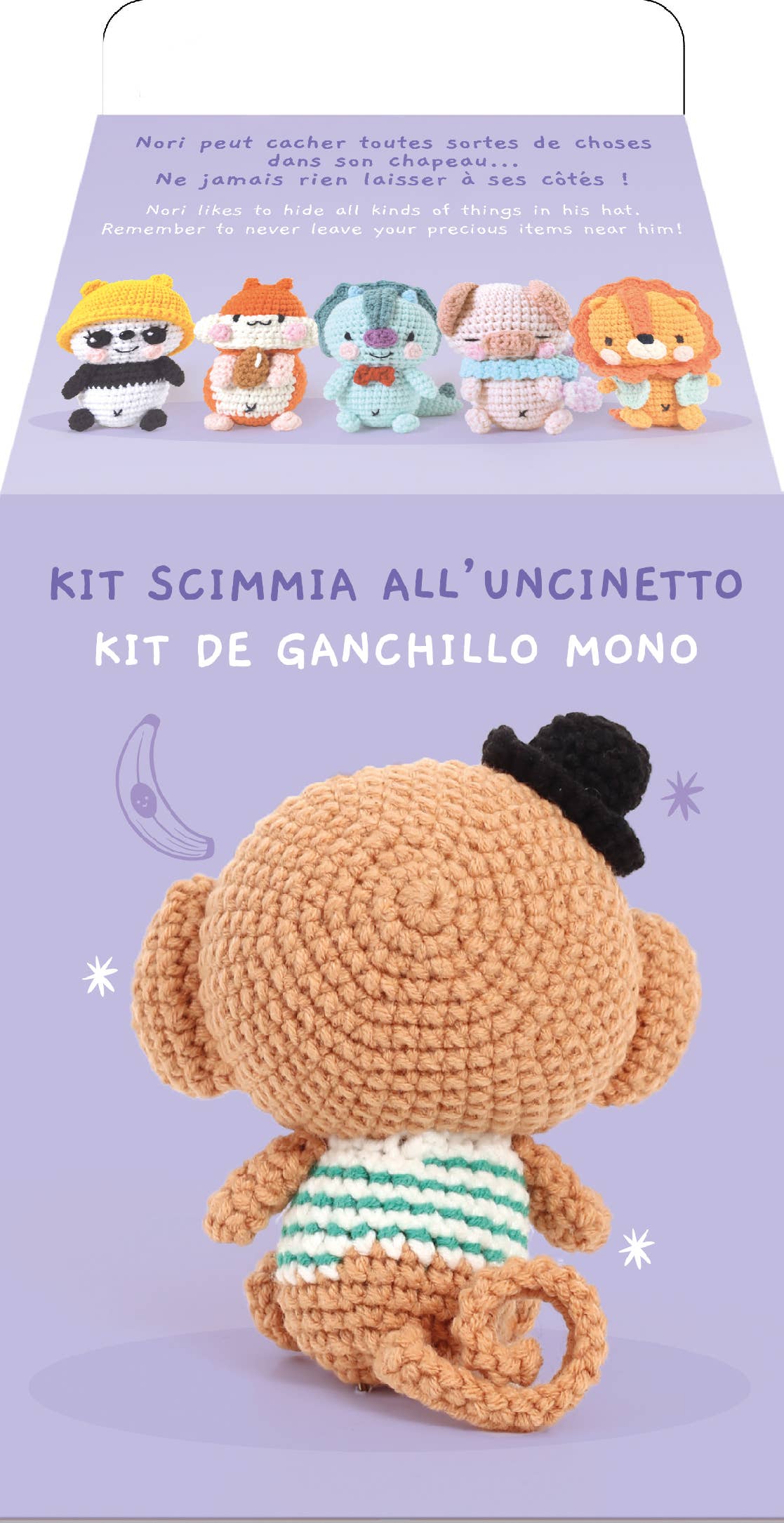 Minigurumi-kit Nori aapje 10 cm