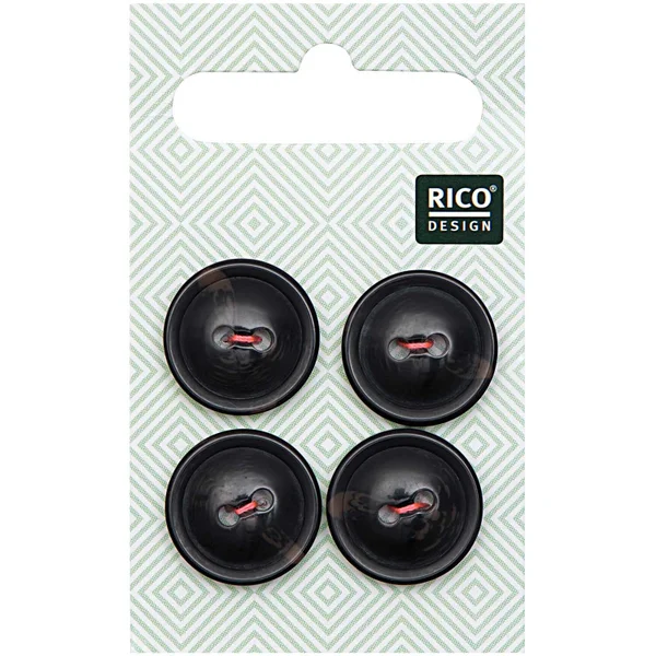Rico knopen 1,7 cm - black