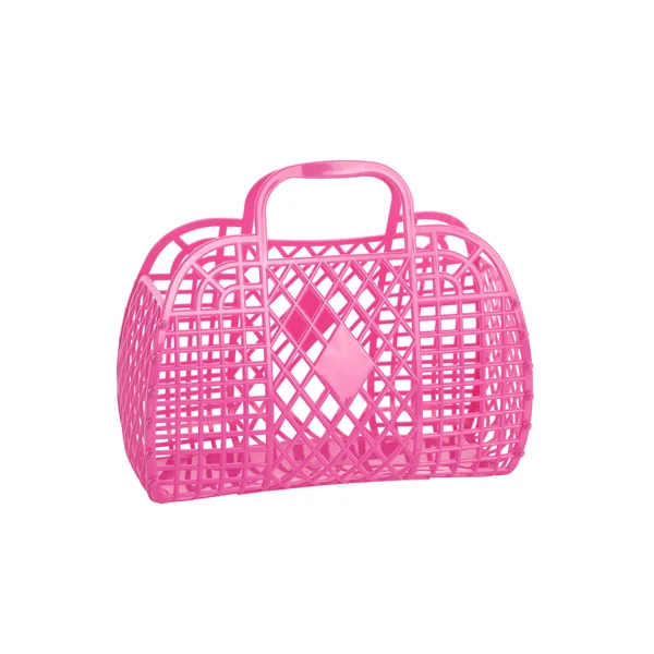 SunJellies - Retro Basket Small / berry pink