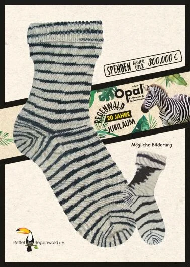 Opal Regenwald 4-draads / zebra - 1205