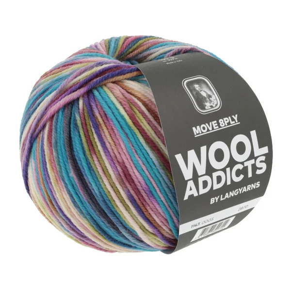 WoolAddicts - MOVE 8-ply - purple/turquoise/offwhite - 1147.0005