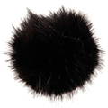 Rico Design - Fake Fur Pompon - M — zwart