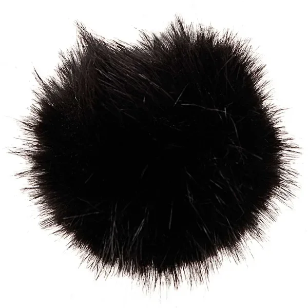 Rico Design - Fake Fur Pompon - M — zwart