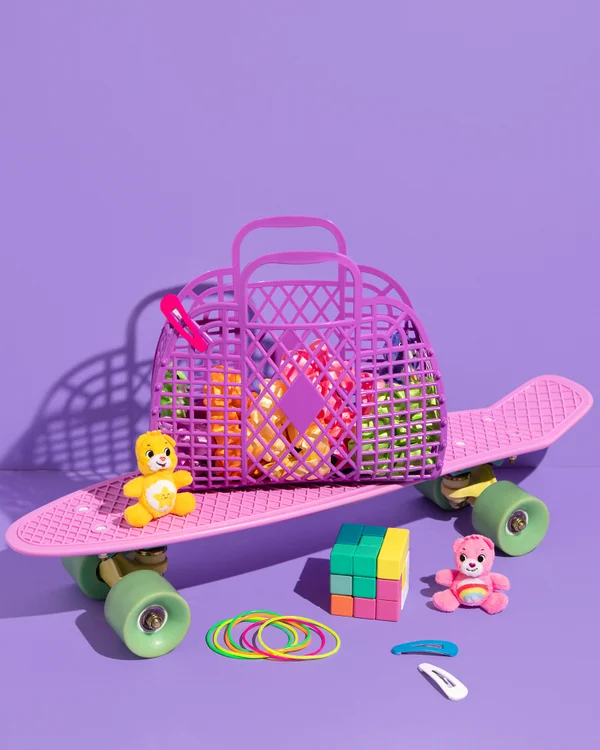 SunJellies - Retro Basket Small / pink