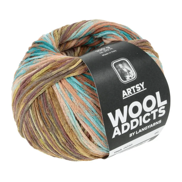 WoolAddicts - ARTSY - bruin/blauw/oker/lila - 1140.0010