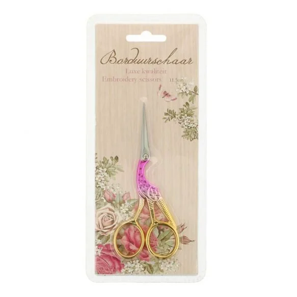 Borduurschaar ooievaar 11,5 cm